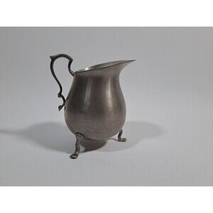 International Pewter Creamer 278 34 Williamsburg Style 4" Small Pitcher Footed